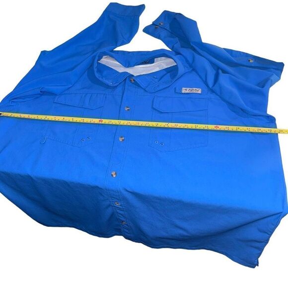 Bimini Bay Light Blue Long Sleeve Lightweight Fishing Shirt - Size 3XL - Picture 6 of 7